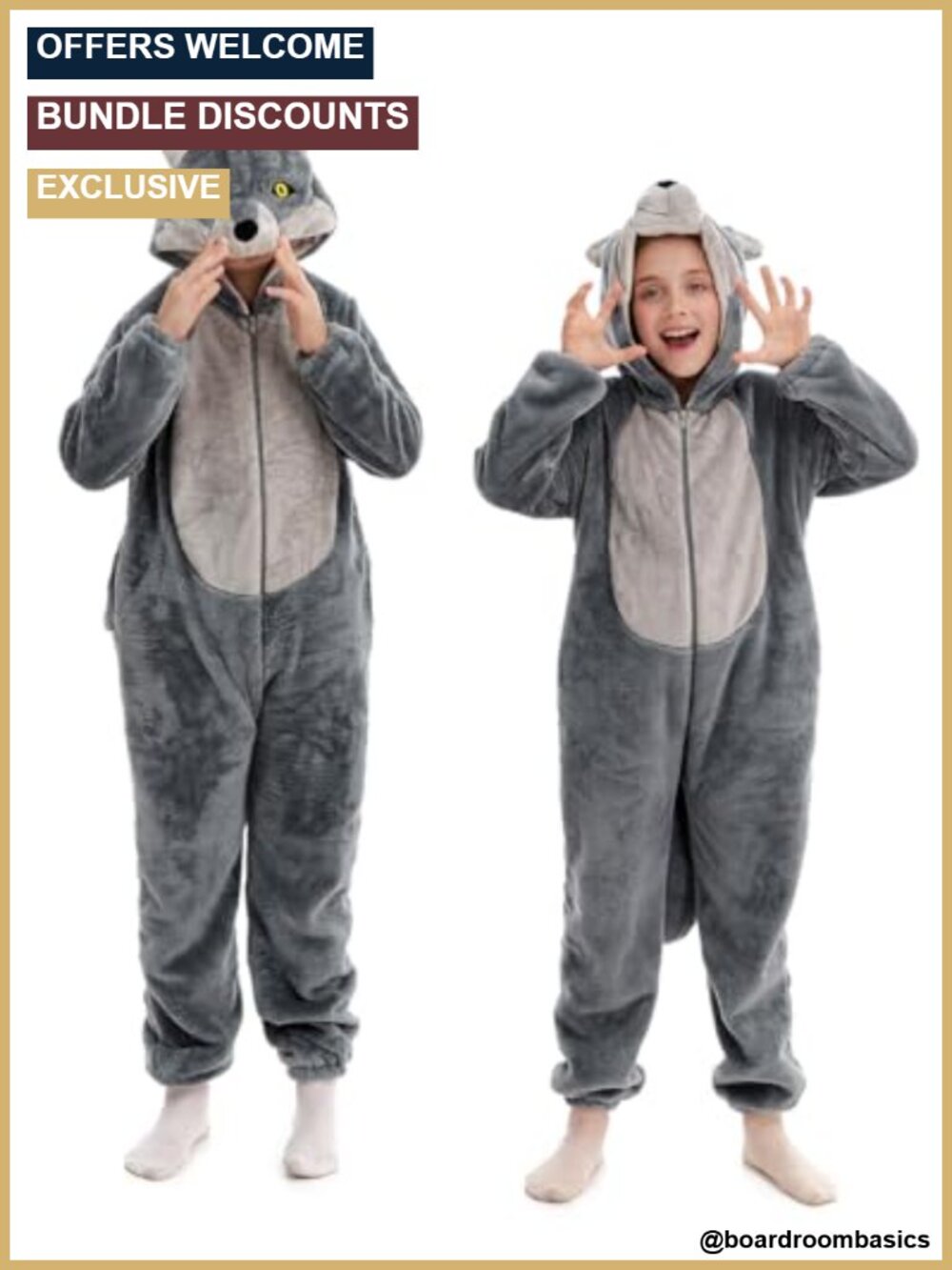 Fuzzy Flannel Fleece Hooded Onesie One-Piece Pajama Costume